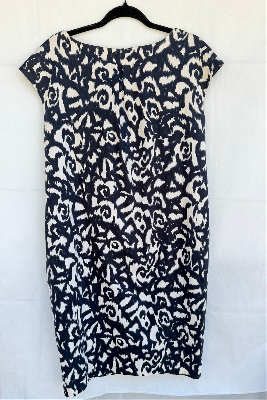 DKNYC Black White Abstract Print Sheath Dress SEE MEASUREMENTS FOR SIZE